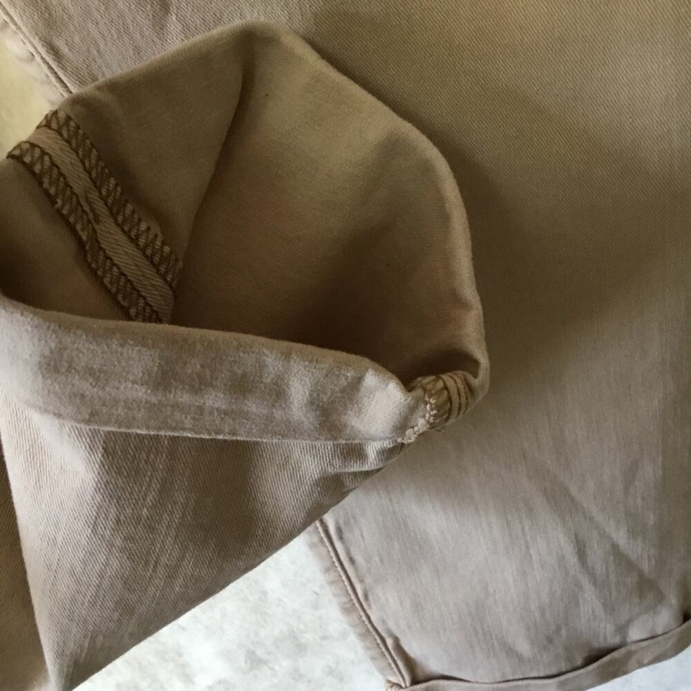 7 For All Mankind Beige Skinny Crop & Roll Jeans - Picture 11 of 11